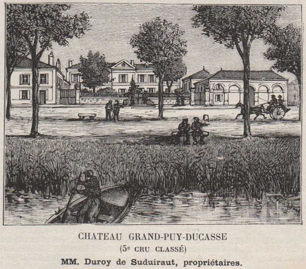 MÉDOC. PAUILLAC. Chateau Grand-Puy-Ducasse (5e Cru Classé). SMALL 1908 print
